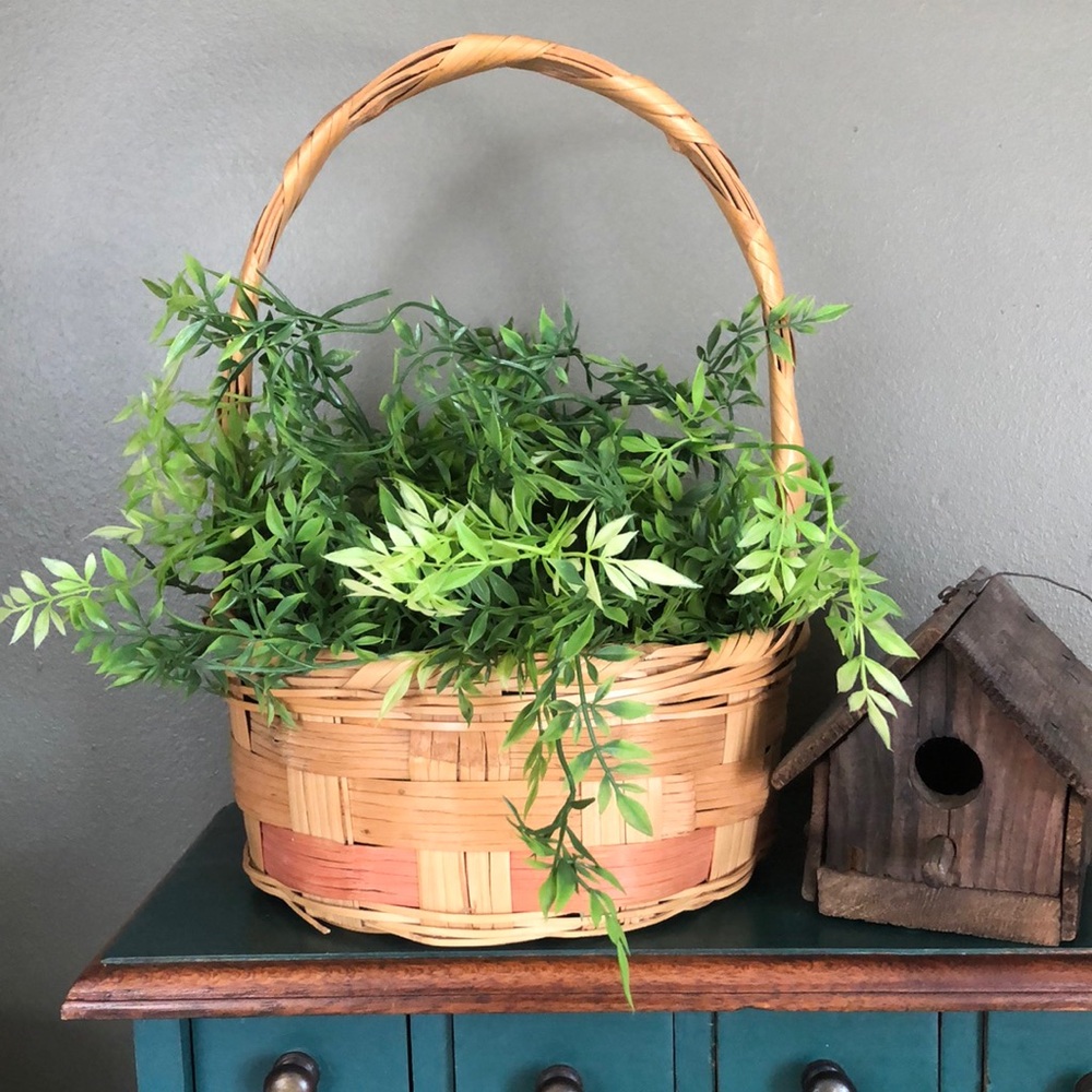 Vintage Estate Midcentury Wicker Basket